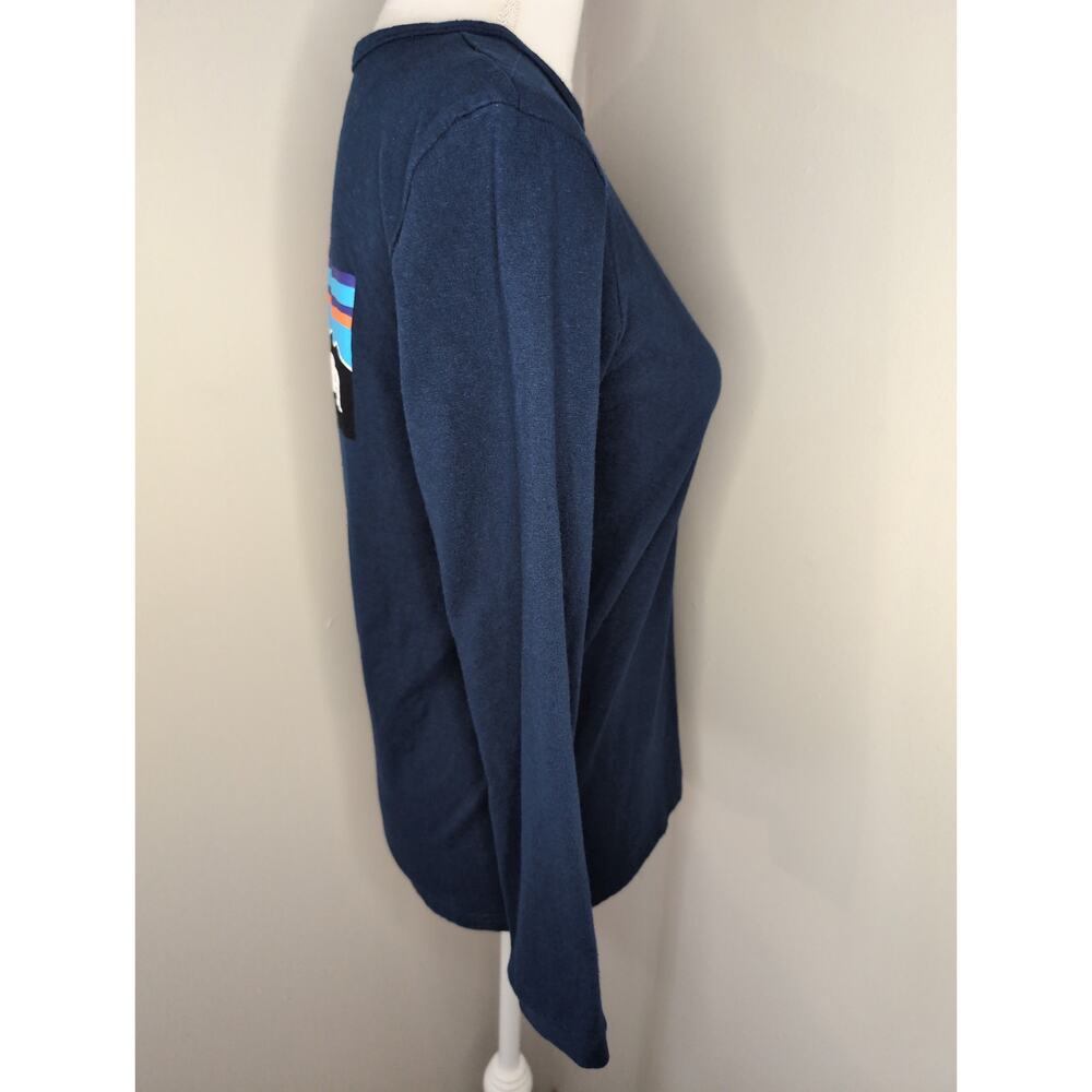 Patagonia navy logo long sleeve shirt tee unisex sm - Picture 4 of 5
